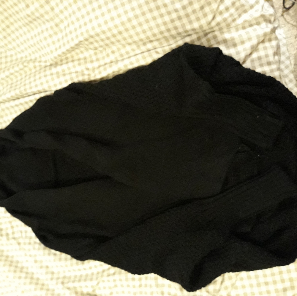 Black knit cardigan